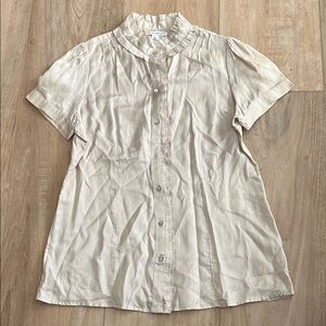 Banana Republic Cream Button-Up Blouse